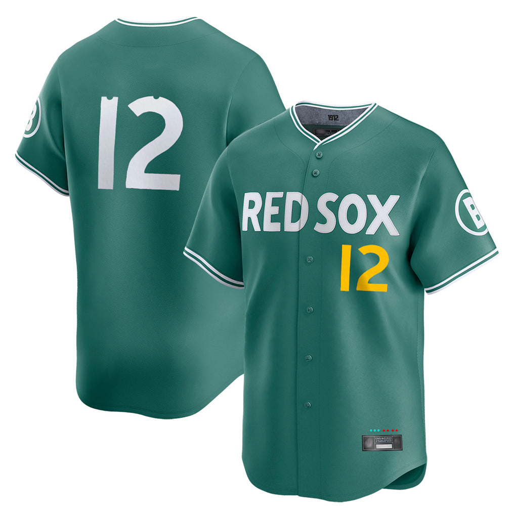 Boston Red Sox #12 Connor Wong Player Green City Connect Limited Home Game Stitched Baseball Jersey
