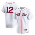 Boston Red Sox #12 Connor Wong Player White Limited Home Game Stitched Baseball Jersey