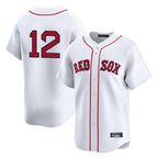 Boston Red Sox #12 Connor Wong Player White Limited Home Game Stitched Baseball Jersey