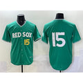 Boston Red Sox #15 Dustin Pedroia Green 2025 City Connect Limited Stitched Baseball Jersey