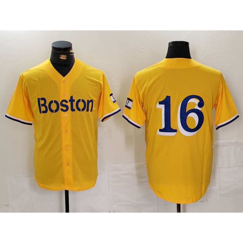 Boston Red Sox #16 Jarren Duran Gold City Connect Stitched Baseball Jersey