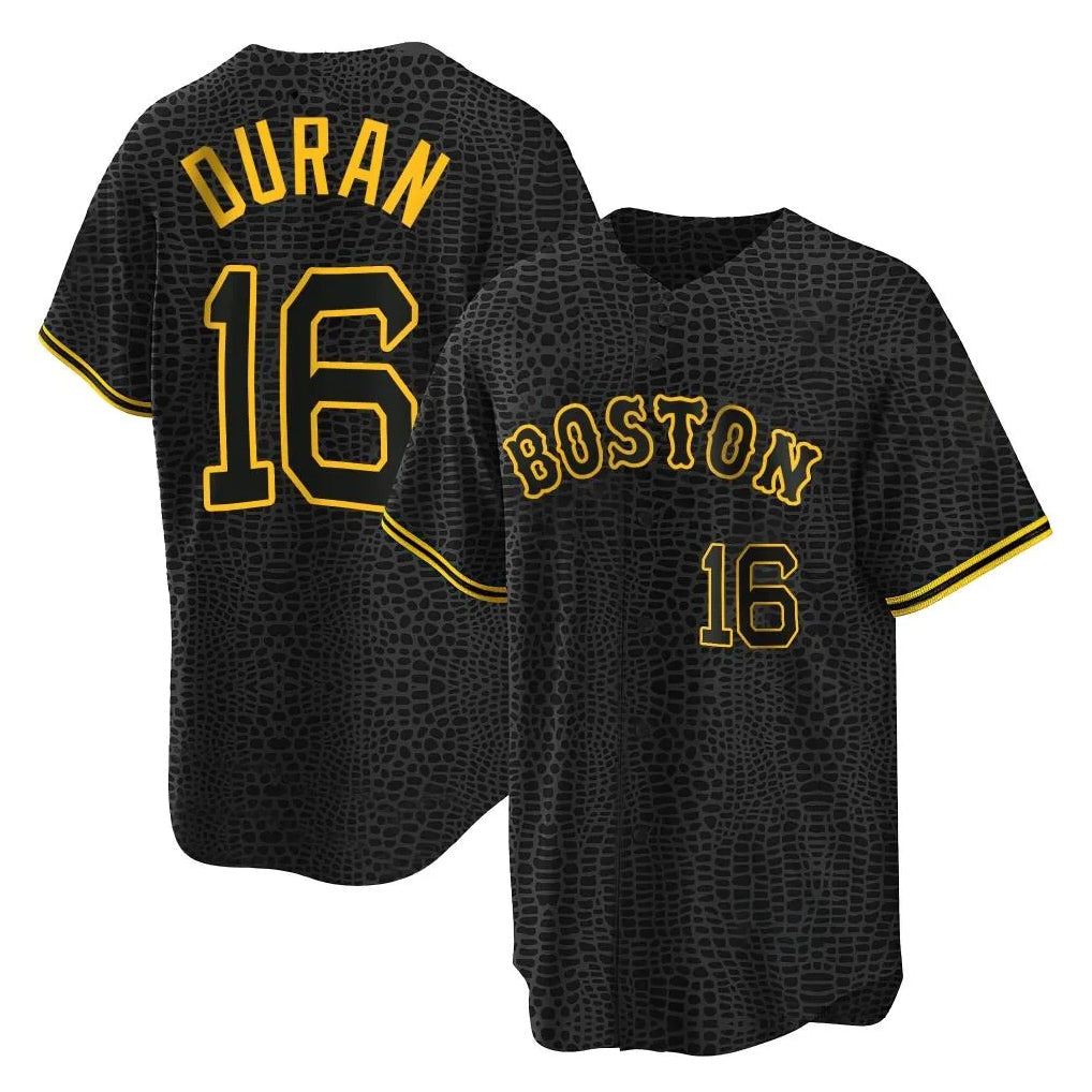 Boston Red Sox #16 Jarren Duran Player Black Snake Skin City Home Game Stitched Baseball Jersey