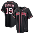 Boston Red Sox #19 Roman Anthony Player Black Out Home Game Stitched Baseball Jersey