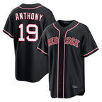 Boston Red Sox #19 Roman Anthony Player Black Out Home Game Stitched Baseball Jersey