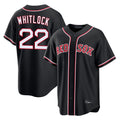Boston Red Sox #22 Garrett Whitlock Player Black Out Home Game Stitched Baseball Jersey