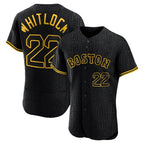 Boston Red Sox #22 Garrett Whitlock Player Black Snake Skin City Limited Elite Home Stitched Baseball Jersey