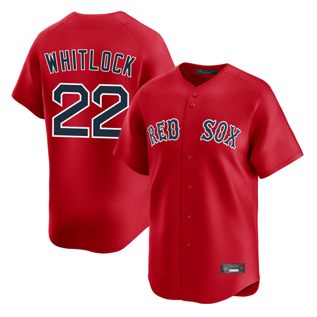 Boston Red Sox #22 Garrett Whitlock Player Red Limited Home Game Stitched Baseball Jersey