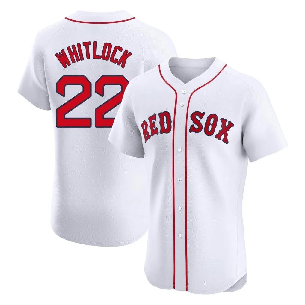 Boston Red Sox #22 Garrett Whitlock Player White Limited Elite Home Game Stitched Baseball Jersey