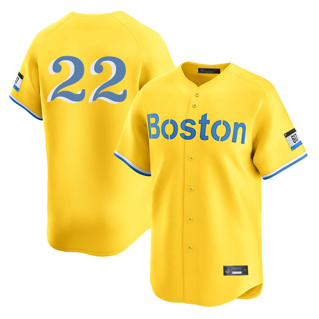 Boston Red Sox #22 Garrett Whitlock Player Yellow Limited Home Game Stitched Baseball Jersey