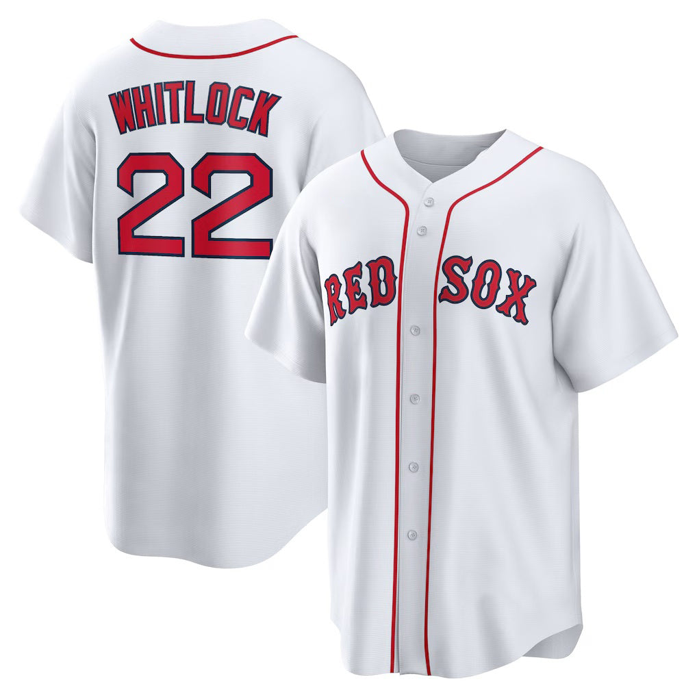 Boston Red Sox #22 Garrett Whitlock White Home Replica Baseball Jersey