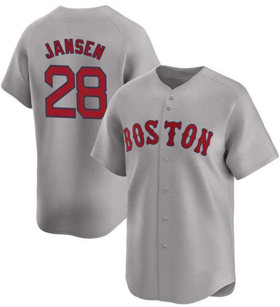 Boston Red Sox #28 Danny Jansen Gray 2024 Away Limited Stitched Baseball Jersey