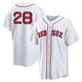 Boston Red Sox #28 Kristian Campbell White Home Replica Baseball Jersey