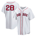 Boston Red Sox #28 Kristian Campbell White Home Replica Baseball Jersey