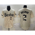 Boston Red Sox #2 Alex Bregman Cream Gothic Vapor Limited Stitched Baseball Jersey