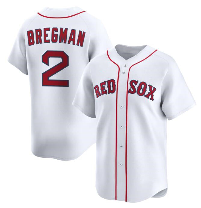 Boston Red Sox #2 Alex Bregman White 2024 Home Limited Stitched Baseball Jersey