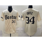 Boston Red Sox #34 David Ortiz Cream Gothic Vapor Limited Stitched Baseball Jersey