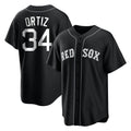Boston Red Sox #34 David Ortiz Player Black Home Game Stitched Baseball Jersey