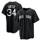 Boston Red Sox #34 David Ortiz Player Black Home Game Stitched Baseball Jersey