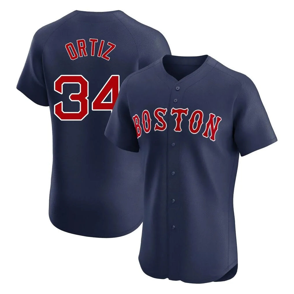 Boston Red Sox #34 David Ortiz Player Navy Limited Elite Home Game Stitched Baseball Jersey