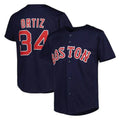 Boston Red Sox #34 David Ortiz Player Navy Mitchell & Ness Cooperstown Collection Mesh Home Stitched Baseball Jersey