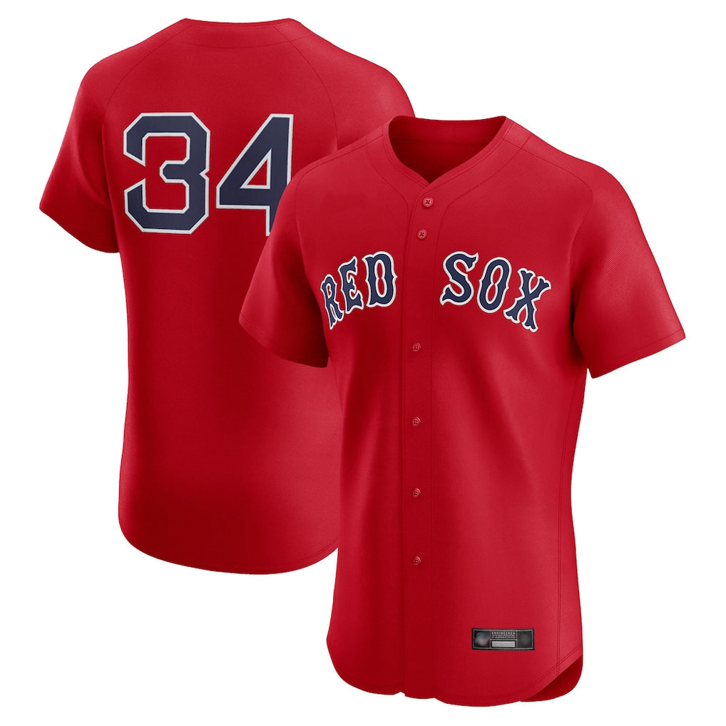 Boston Red Sox #34 David Ortiz Player Red Limited Elite Home Game Stitched Baseball Jersey