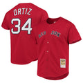 Boston Red Sox #34 David Ortiz Player Red Mitchell & Ness Cooperstown Collection Home Stitched Baseball Jersey