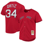 Boston Red Sox #34 David Ortiz Player Red Mitchell & Ness Cooperstown Collection Home Stitched Baseball Jersey