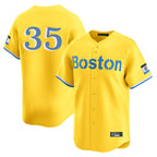 Boston Red Sox #35 Garrett Crochet Player Yellow Limited Home Game Stitched Baseball Jersey
