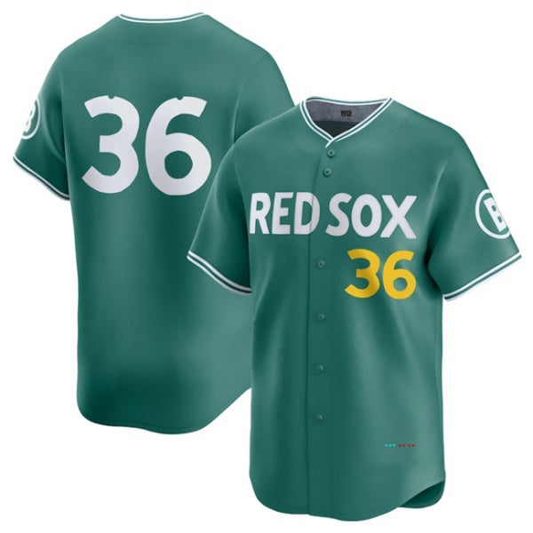 Boston Red Sox #36 Triston Casas Green 2025 City Connect Limited Stitched Baseball Jersey
