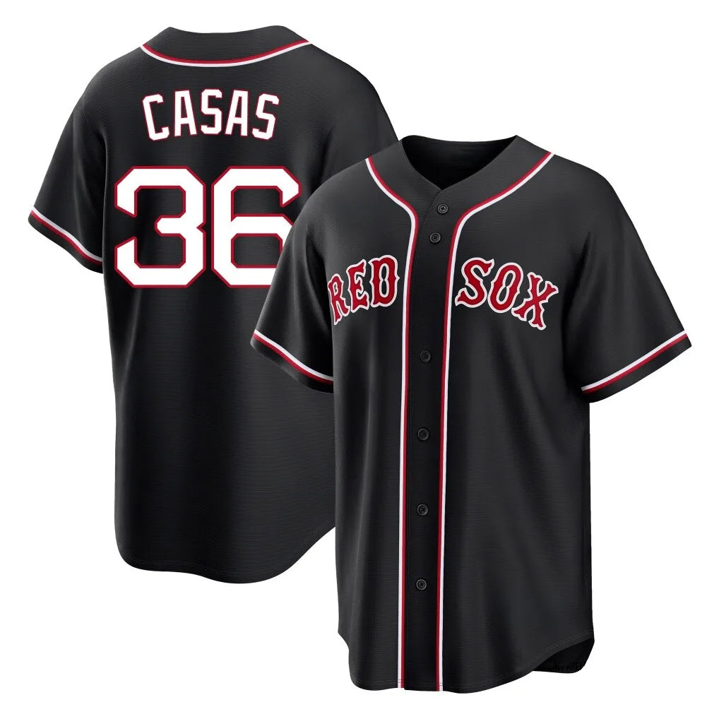 Boston Red Sox #36 Triston Casas Player Black Out Home Game Stitched Baseball Jersey