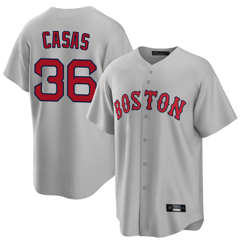 Boston Red Sox #36 Triston Casas Player Gray Road Home Game Stitched Baseball Jersey