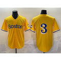 Boston Red Sox #3 Ceddanne Rafaela Gold City Connect Stitched Baseball Jersey
