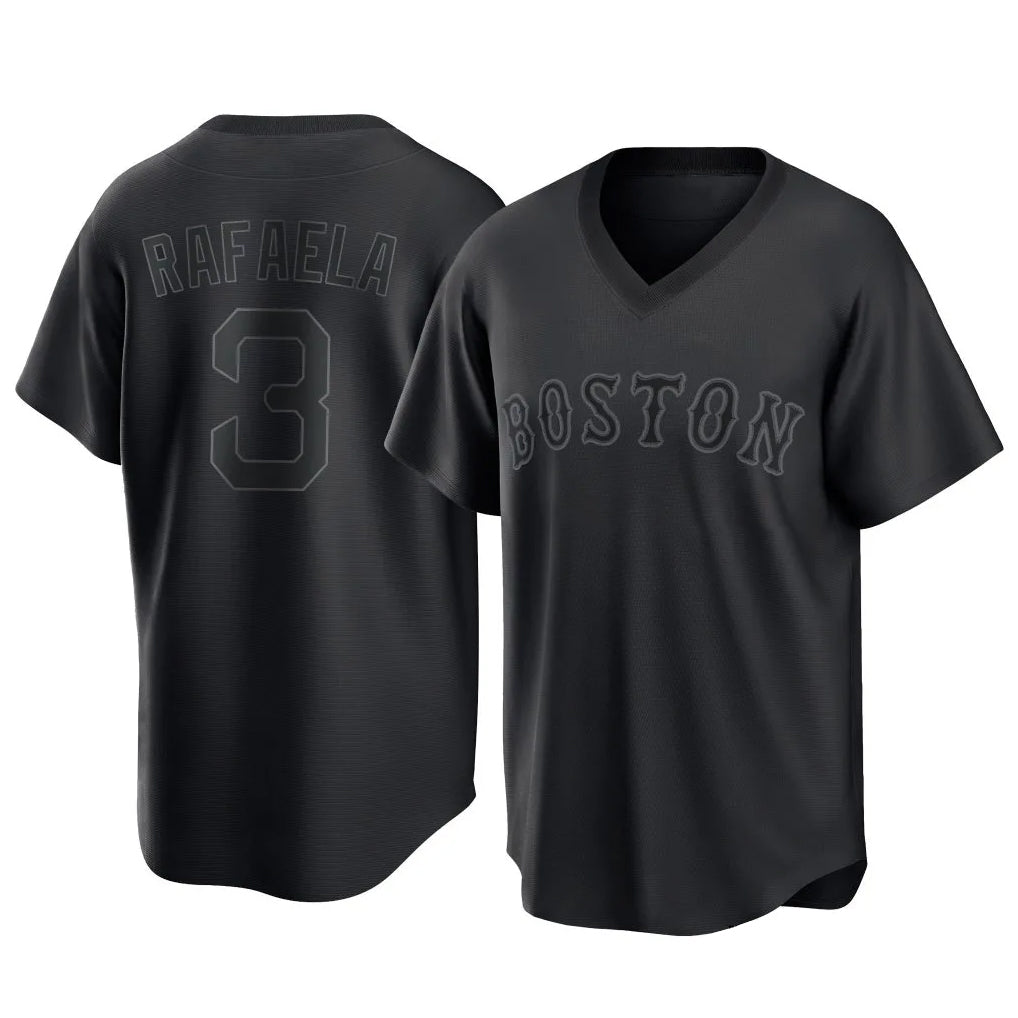 Boston Red Sox #3 Ceddanne Rafaela Player Black T-shirt Home Game Stitched Baseball Jersey