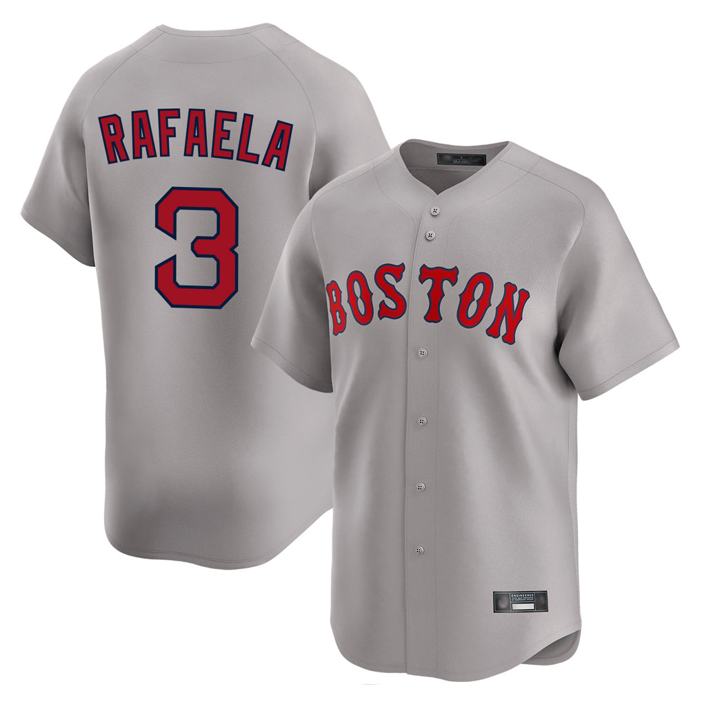 Boston Red Sox #3 Ceddanne Rafaela Player Gray Road Limited Home Game Stitched Baseball Jersey