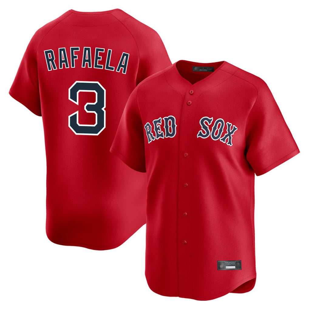 Boston Red Sox #3 Ceddanne Rafaela Player Red Limited Home Game Stitched Baseball Jersey