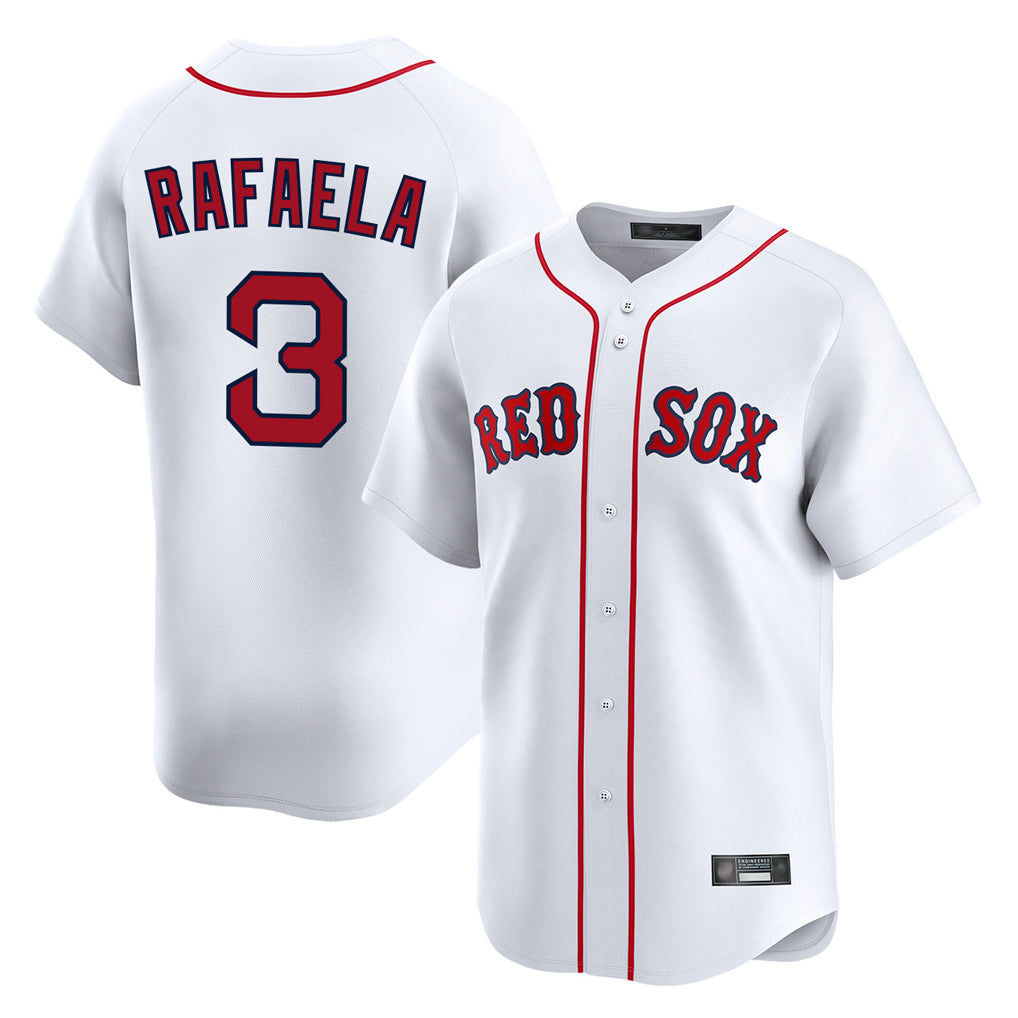 Boston Red Sox #3 Ceddanne Rafaela Player White Limited Home Game Stitched Baseball Jersey