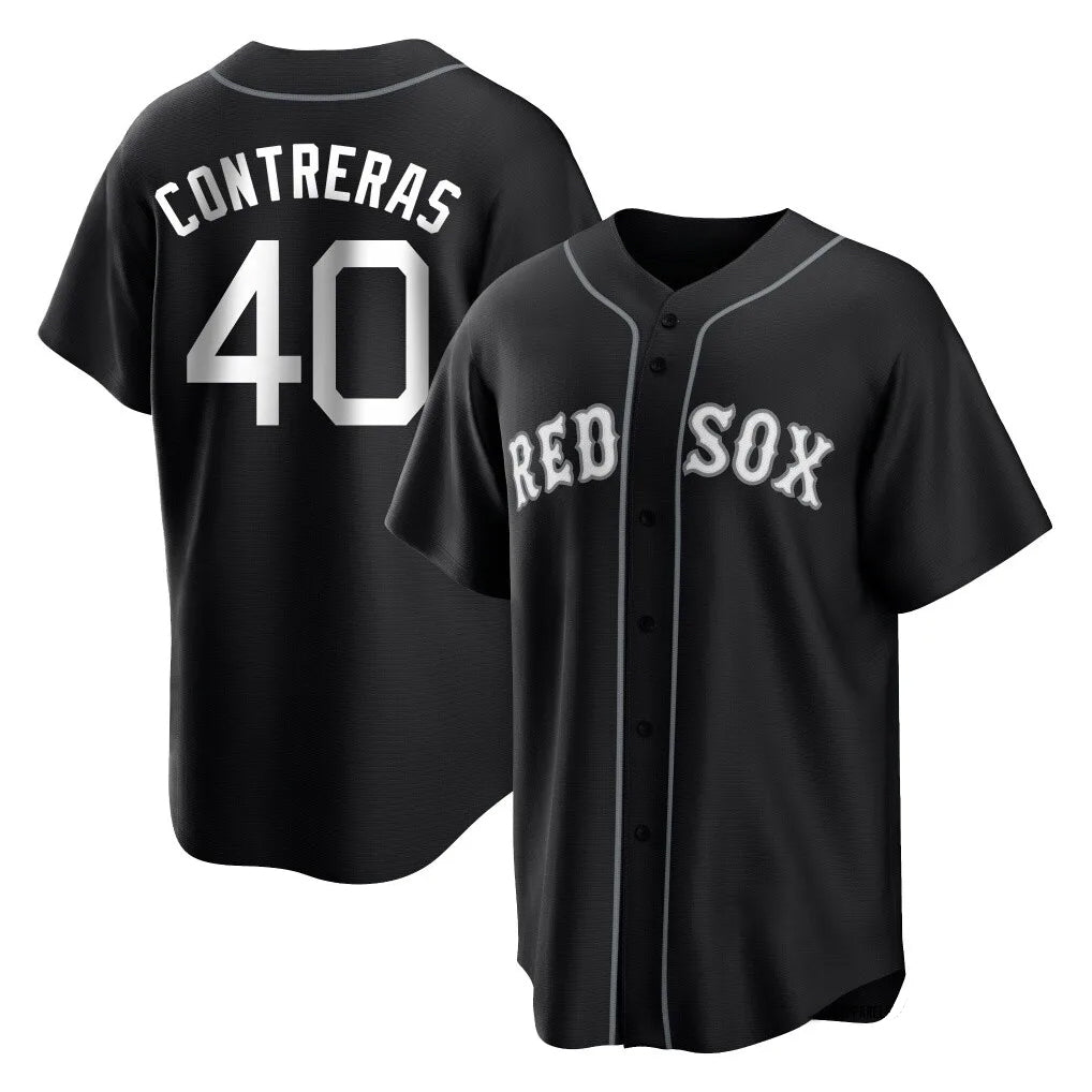 Boston Red Sox #40 Willson Contreras Player Black Home Game Stitched Baseball Jersey