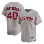 Boston Red Sox #40 Willson Contreras Player Gray Road Limited Home Game Stitched Baseball Jersey