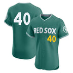 Boston Red Sox #40 Willson Contreras Player Green City Connect Limited Elite Home Game Stitched Baseball Jersey
