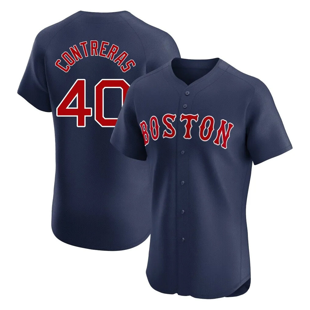 Boston Red Sox #40 Willson Contreras Player Navy Limited Elite Home Game Stitched Baseball Jersey