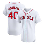 Boston Red Sox #40 Willson Contreras Player White Limited Elite Home Game Stitched Baseball Jersey