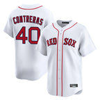 Boston Red Sox #40 Willson Contreras Player White Limited Home Game Stitched Baseball Jersey