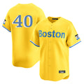Boston Red Sox #40 Willson Contreras Player Yellow Limited Home Game Stitched Baseball Jersey