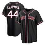 Boston Red Sox #44 Aroldis Chapman Player Black Out Home Game Stitched Baseball Jersey