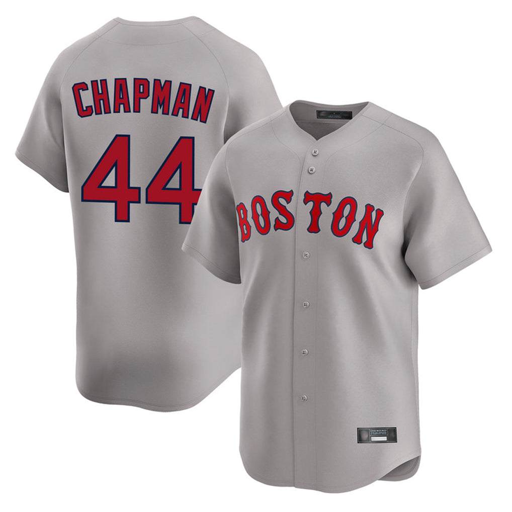 Boston Red Sox #44 Aroldis Chapman Player Gray Road Limited Home Game Stitched Baseball Jersey