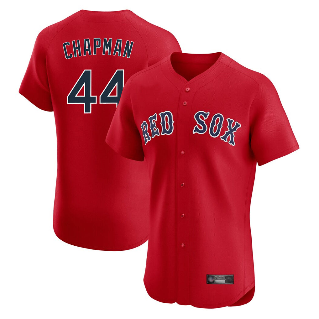 Boston Red Sox #44 Aroldis Chapman Player Red Limited Elite Home Game Stitched Baseball Jersey