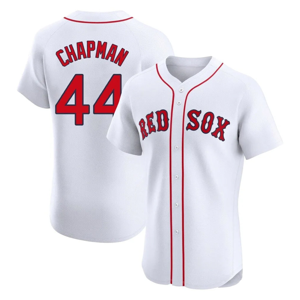 Boston Red Sox #44 Aroldis Chapman Player White Limited Elite Home Game Stitched Baseball Jersey