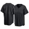 Boston Red Sox #49 Tim Wakefield Player Black T-shirt Home Game Stitched Baseball Jersey
