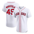 Boston Red Sox #49 Tim Wakefield Player White Limited Elite Home Game Stitched Baseball Jersey