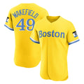 Boston Red Sox #49 Tim Wakefield Player Yellow Limited Elite Home Game Stitched Baseball Jersey